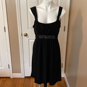 Black empire waist cocktail dress